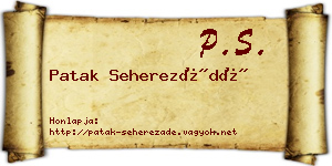 Patak Seherezádé névjegykártya